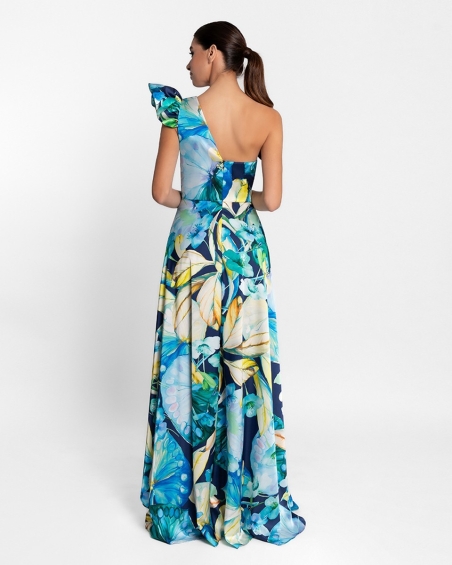 VESTIDO HOMBRO RASO LARGO MONCHO HEREDIA 506618