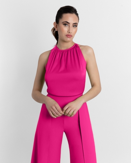 TOP RASO ARRUGADO HALTER MONCHO HEREDIA 612437