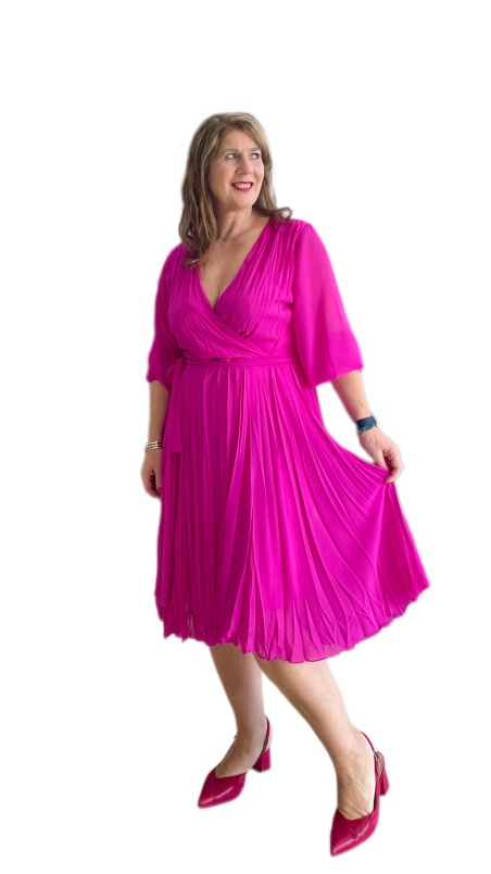 VESTIDO PLISADO ARRUGADO LAMUSA ABRILLISO