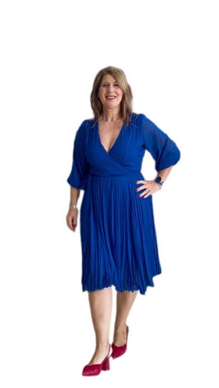 VESTIDO PLISADO ARRUGADO LAMUSA ABRILLISO