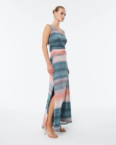 VESTIDO LARGO TUL DEGRADEE PAZ TORRAS 25348