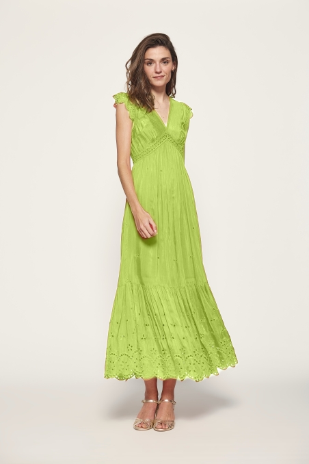 VESTIDO LARGO BORDADO MDM 27545660