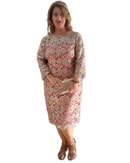 VESTIDO GUIPUR MANGA FRANCESA 306141