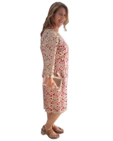 VESTIDO GUIPUR MANGA FRANCESA 306141