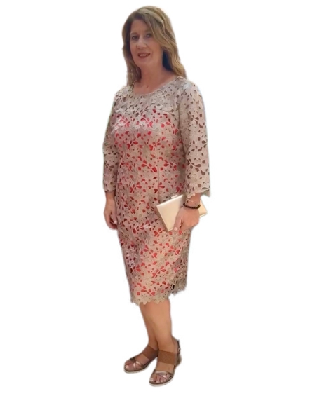 VESTIDO GUIPUR MANGA FRANCESA 306141