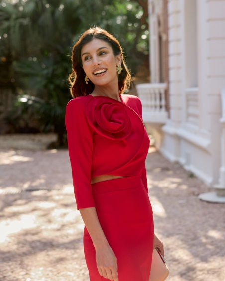 CONJUNTO FALDA RECTA FLOR MARTA EN BRASIL 107VICTORIA