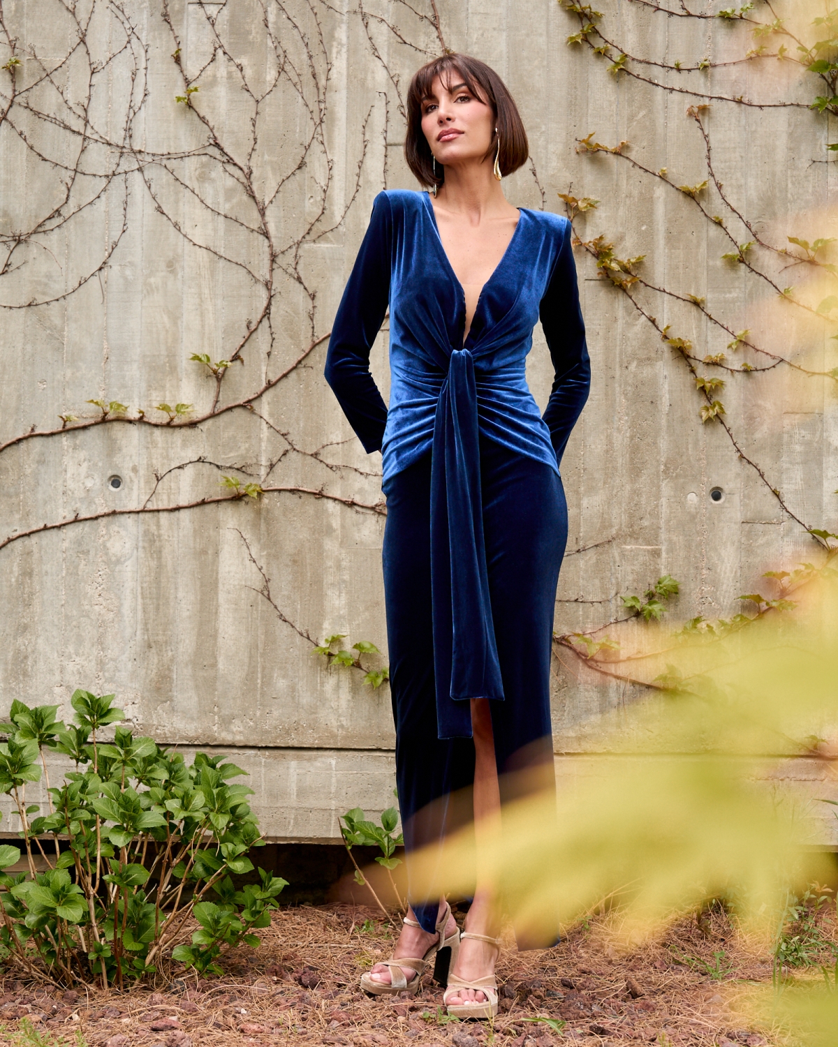 VESTIDO MIDI TERCIOPELO MARTA EN BRASIL M128