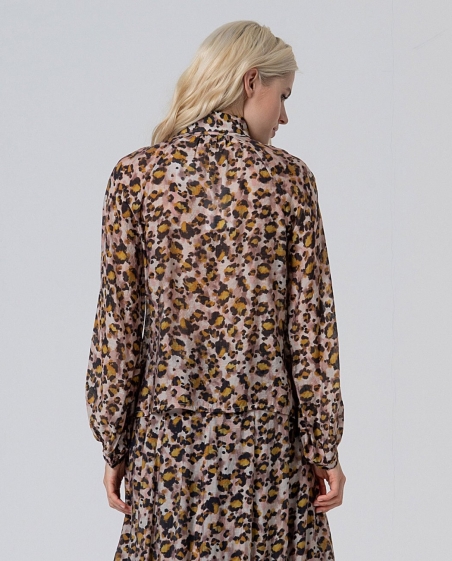 BLUSA M/L LAZO ANIMAL PRINT