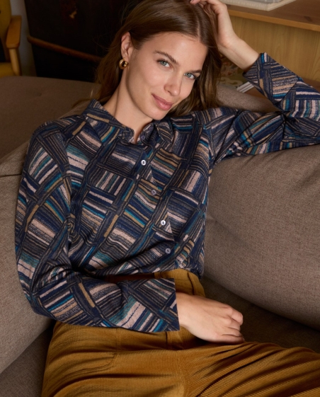 BLUSA M/L CALIDA GEOMETRIC