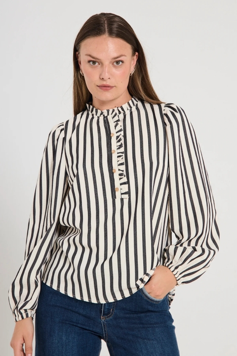 BLUSA RAYAS VOLANTE FREEQUENT 204913