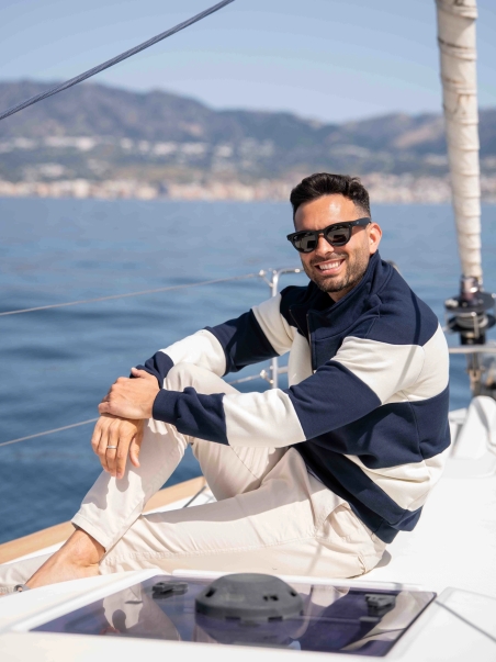 SUDADERA RAYAS CREMALLERA YELLOW SKIN 1007