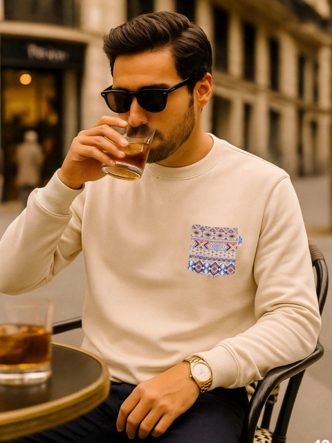 SUDADERA BOLSO ETNICO YELLOW SKIN 1006