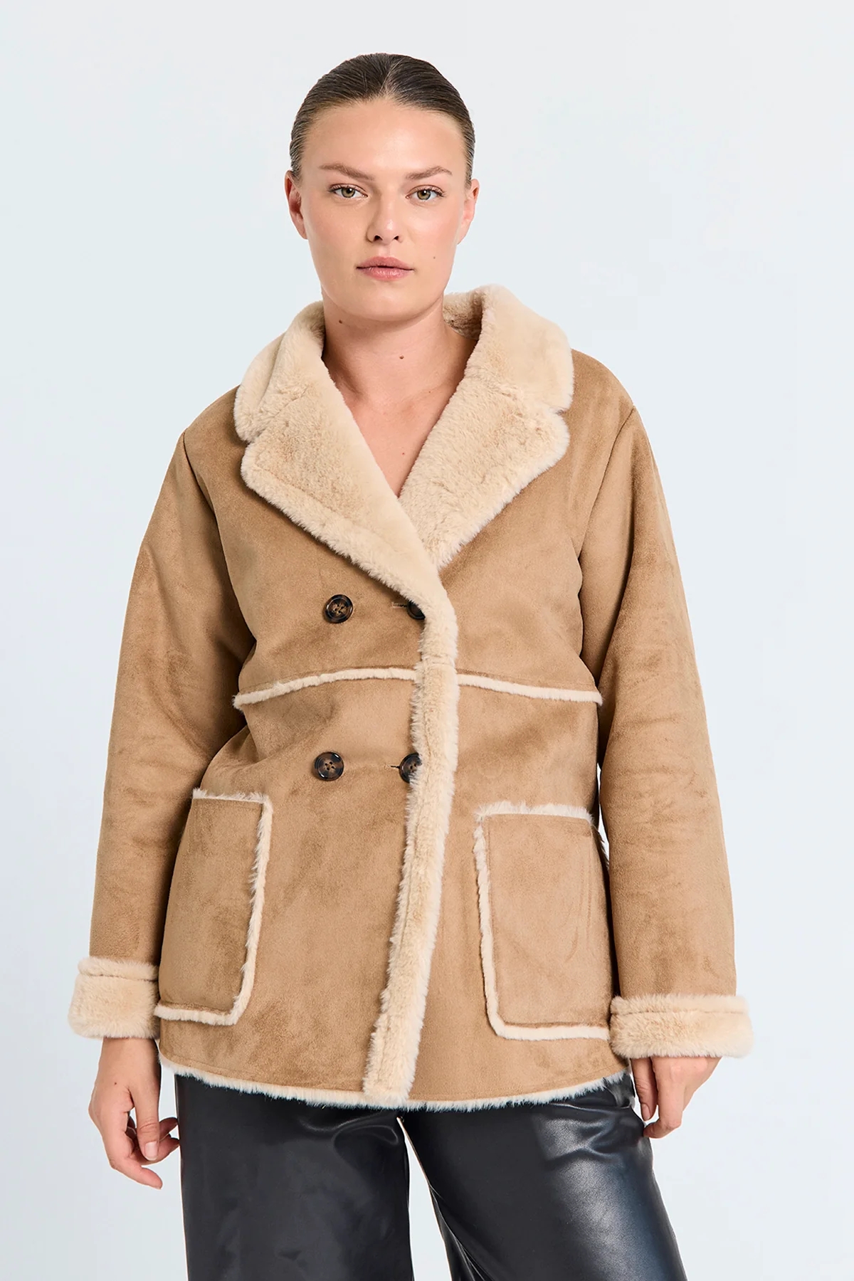 CHAQUETON PIEL VUELTA FREEQUENT 206469