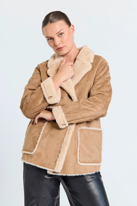 CHAQUETON PIEL VUELTA FREEQUENT 206469 2