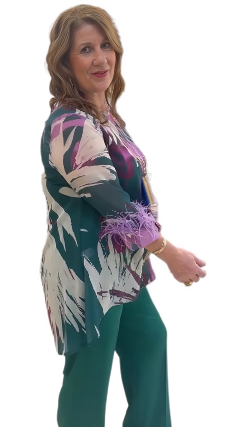 CONJUNTO PANTALON COMBINADO PLUMAS 8606 2