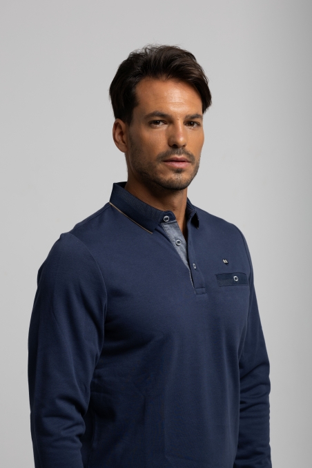 POLO LISO COMBINADO BOLSO 42144BOLENA