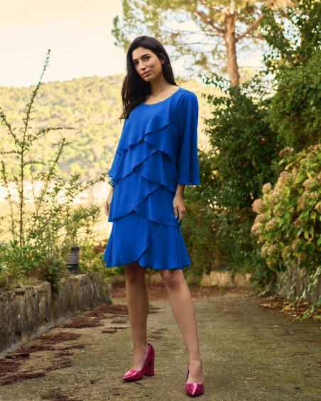 VESTIDO CAPAS LISO CON MANGA BALI48