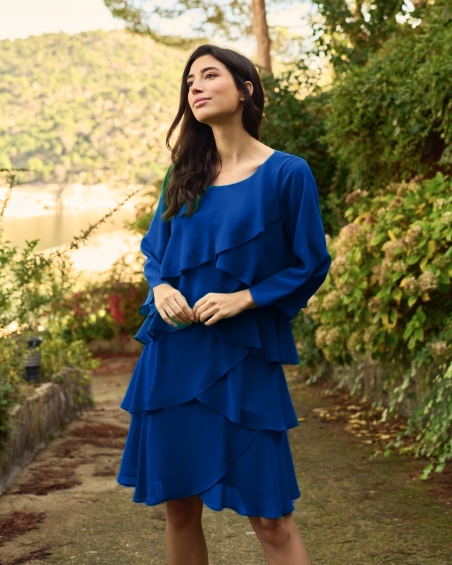 VESTIDO CAPAS LISO CON MANGA BALI48