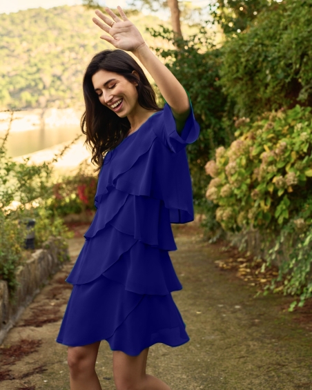 VESTIDO CAPAS LISO CON MANGA BALI48