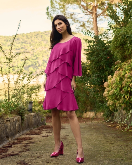 VESTIDO CAPAS LISO CON MANGA BALI48