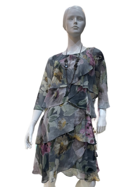 VESTIDO CAPAS ESTAMPADO LAMUSA BALIESTA