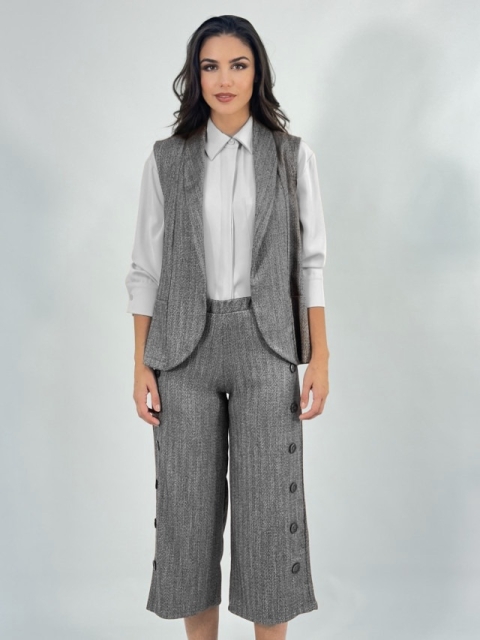 PANTALON ESPIGA ANCHO BOTONES DF594 2