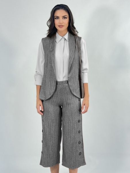 PANTALON ESPIGA ANCHO BOTONES DF594