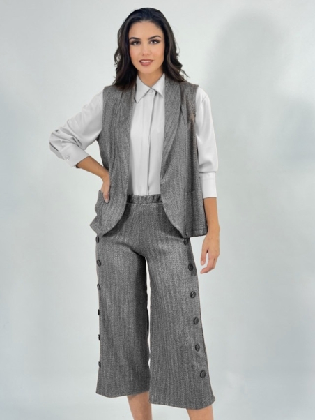 PANTALON ESPIGA ANCHO BOTONES DF594