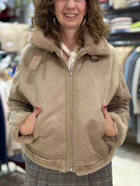 CAZADORA PIEL VUELTA TORINO