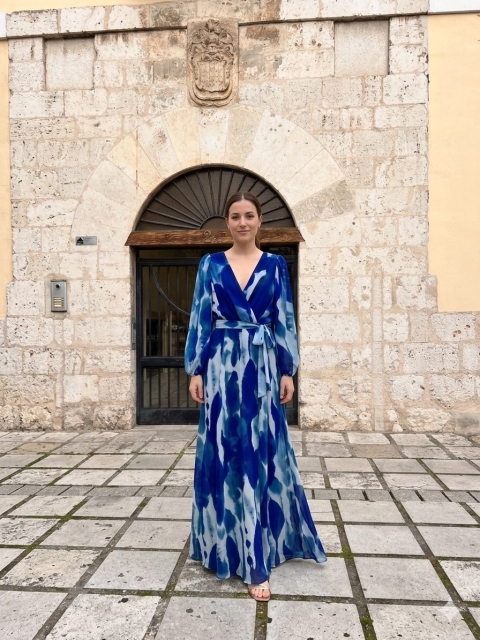 VESTIDO M/FRAN LARGO ESTMP GASA 2
