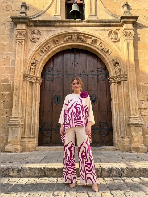 CONJUNTO DE PANTALON Y BLUSON MONCHO HEREDIA 107312