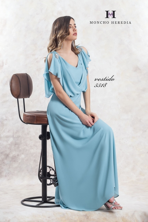 VESTIDO LARGO  MONCHO HEREDIA 5518