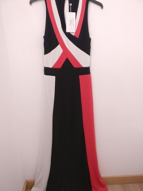 VESTIDO LARGO COMBINADO 726487284