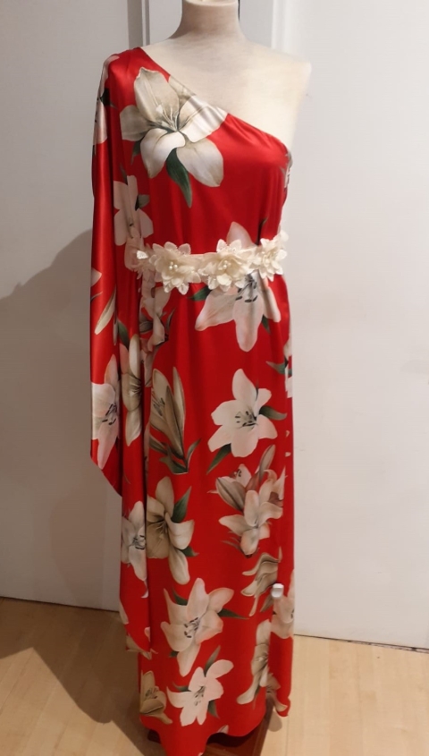 VESTIDO MANGA CAPA LARGO ESTAMPADO MONCHO HEREDIA 504716 2