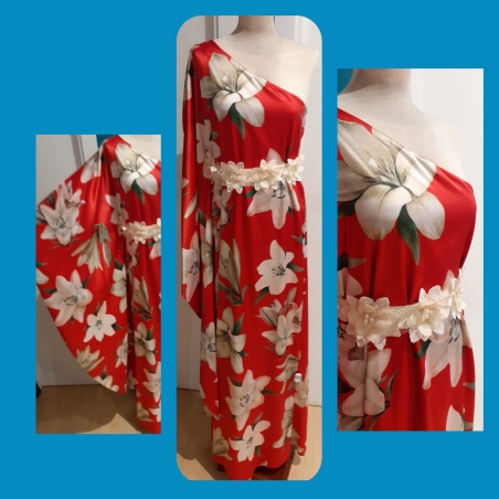 VESTIDO MANGA CAPA LARGO ESTAMPADO MONCHO HEREDIA 504716