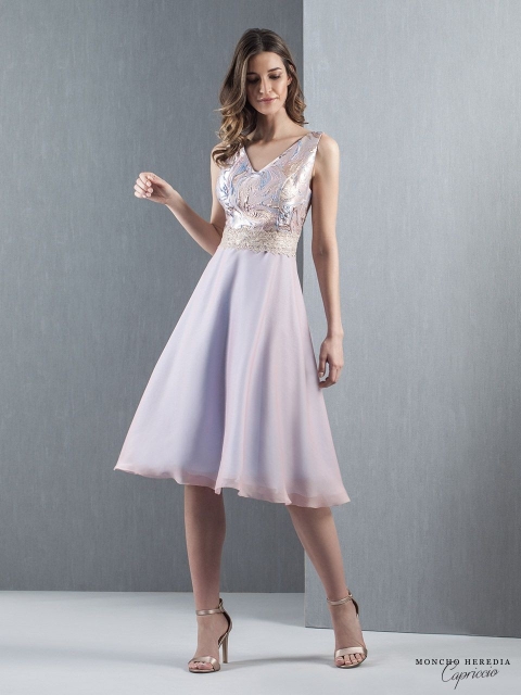 VESTIDO MIDI  VUELO MONCHO HEREDIA 110033