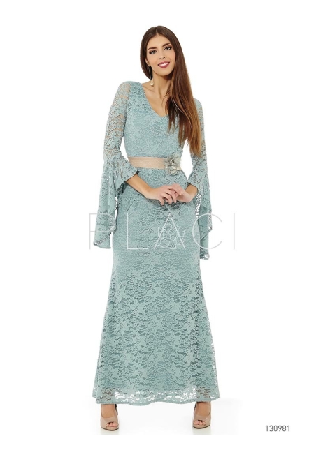 VESTIDO LARGO ENCAJE 130981