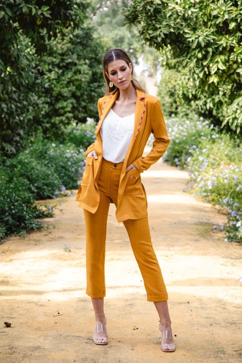 PANTALÓN MUJER LISO RUSTICO 520004