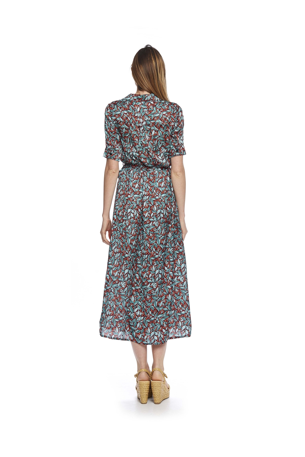 VESTIDO LARGO ESTAMPADO CAMISERO 87502728