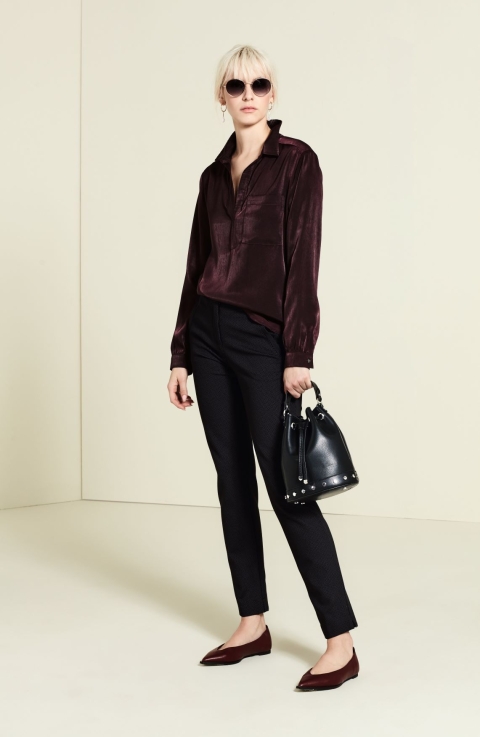BLUSA MUJER  RASO MANGA LARGA 25139