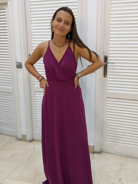 VESTIDO TIRANTE LARGO LISO 91676 2