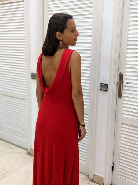 VESTIDO ESPALDA DRAPEADA 913647284