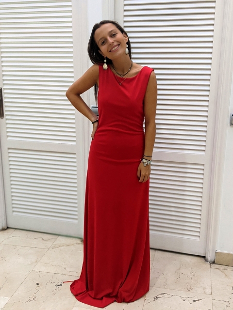 VESTIDO ESPALDA DRAPEADA 913647284 2