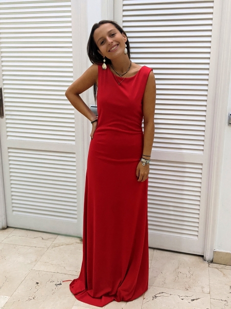 VESTIDO ESPALDA DRAPEADA 913647284