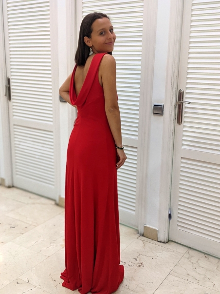 VESTIDO ESPALDA DRAPEADA 913647284