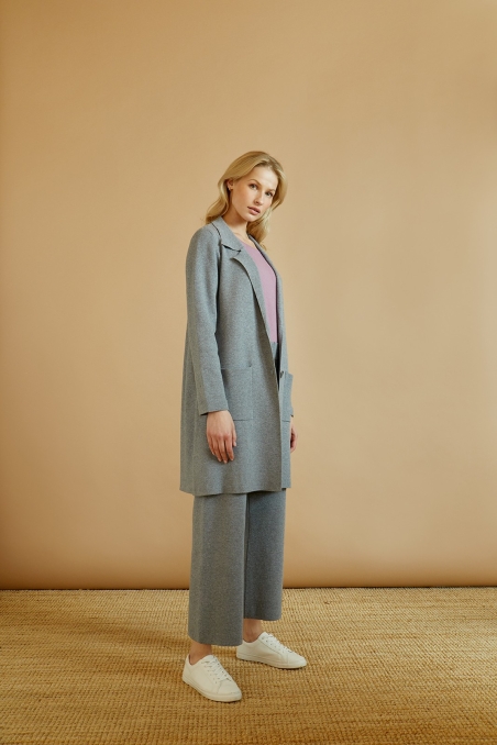 CHAQUETA PUNTO LARGA SOLAPA PAZ TORRAS 96041