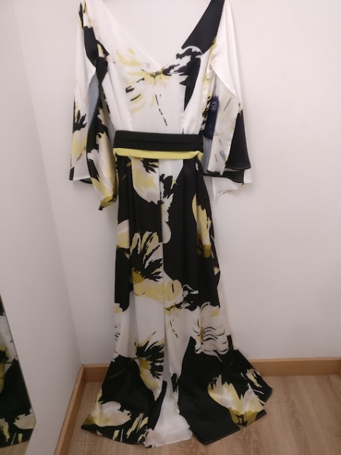 VESTIDO MANGA ABIERTA ESTAMPADO 20004 2