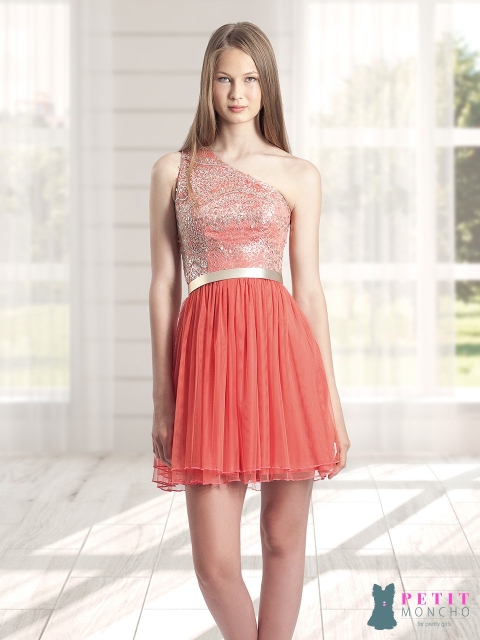 VESTIDO UN TIRANTE COMBINADO MONCHO HEREDIA 10217