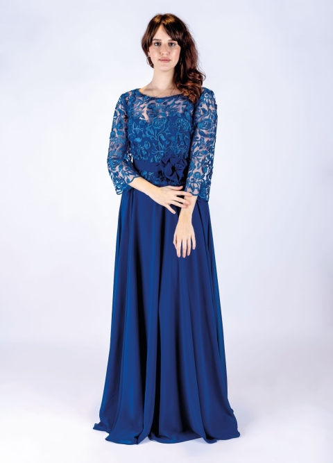 VESTIDO LARGO ENCAJE 20003