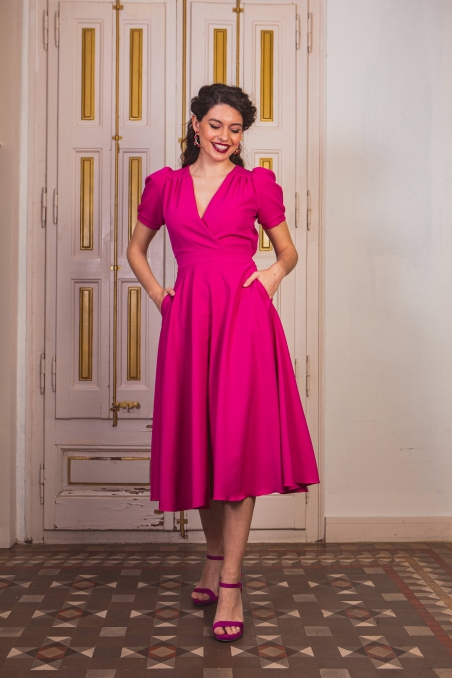 VESTIDO MIDI LISO FAROL F146